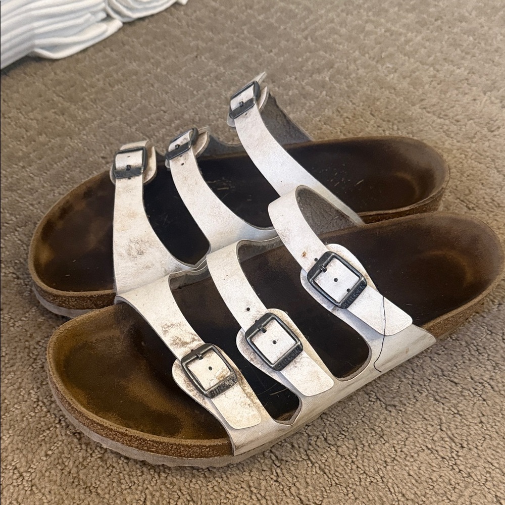 White Birkenstock Sandals